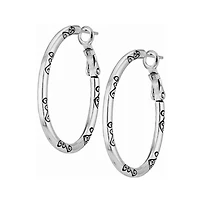 Oval Hoop Charm Earrings