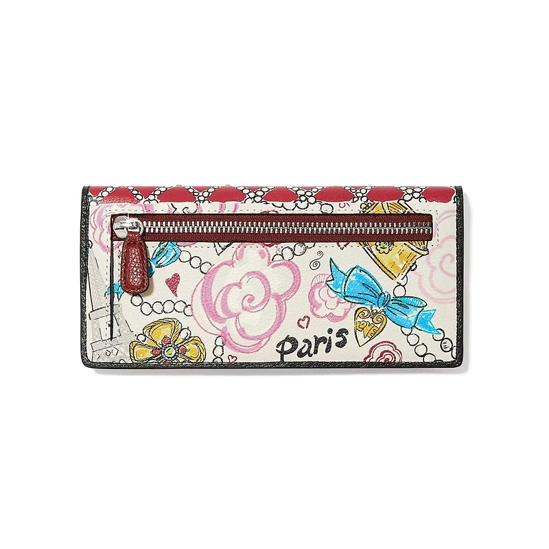 Paris Blooms Slim Wallet