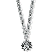 Pebble Dot Medali Sparkle Reversible Collar Necklace
