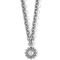 Pebble Dot Medali Sparkle Reversible Collar Necklace