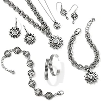 Pebble Dot Medali Sparkle Reversible Collar Necklace