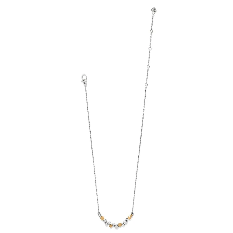Pebble Edge Crescent Bar Necklace