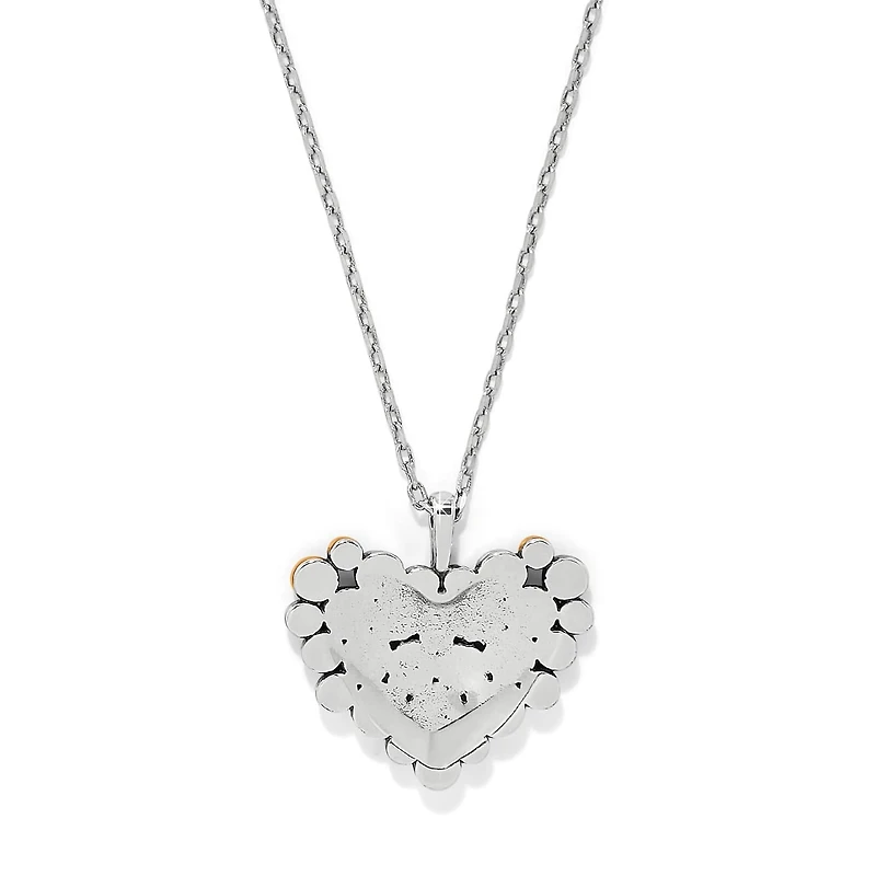 Pebble Edge Heart Necklace