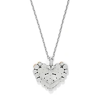 Pebble Edge Heart Necklace