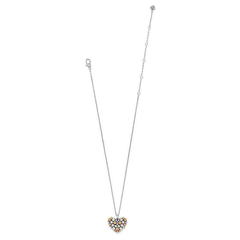 Pebble Edge Heart Necklace
