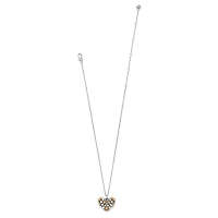 Pebble Edge Heart Necklace