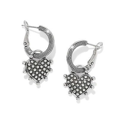 Pebble Sweet Hearts Reversible Charm Hoop Earrings