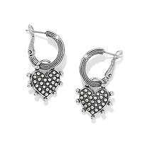 Pebble Sweet Hearts Reversible Charm Hoop Earrings