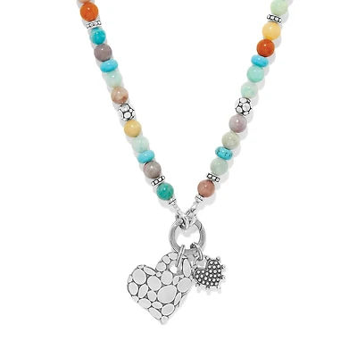 Pebble Sweet Hearts Token Charm Necklace