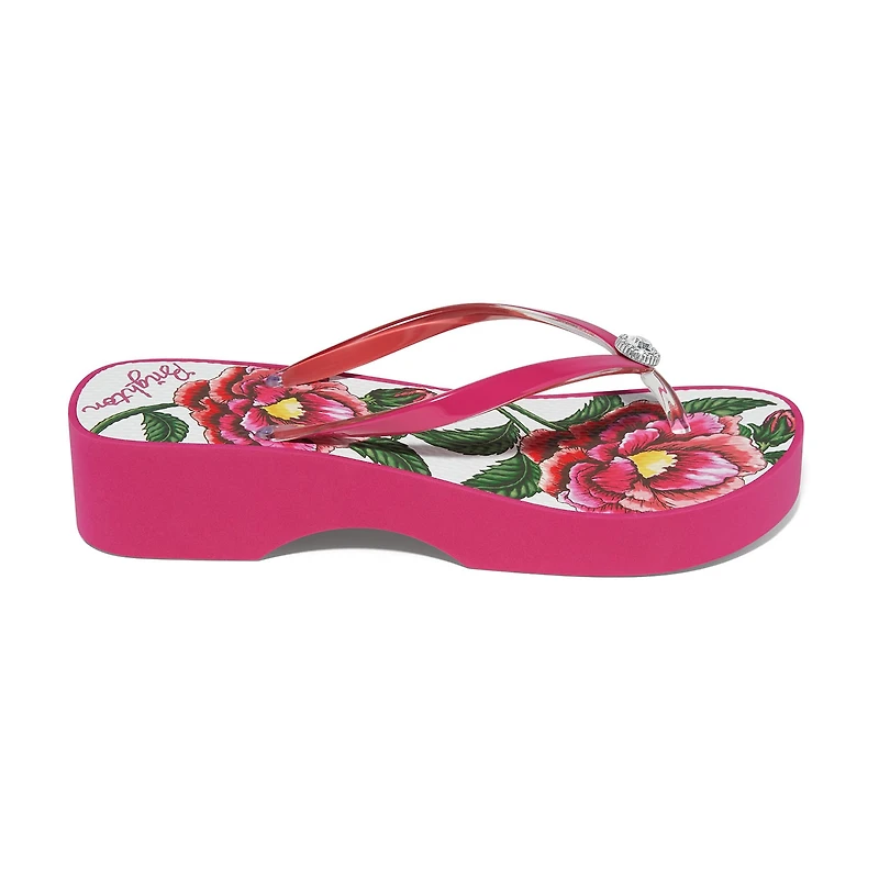 Petal Fuchsia Platform Flip Flops