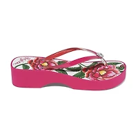 Petal Fuchsia Platform Flip Flops