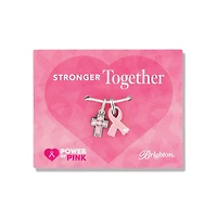 Pink Ribbon Cross Charm Card