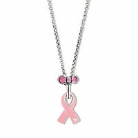 Pink Ribbon Halo Necklace