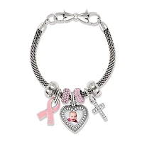 Pink Ribbon Memento Cross Bracelet