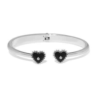 Pretty Tough Amour Heart Open Hinged Bangle