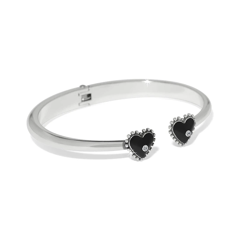 Pretty Tough Amour Heart Open Hinged Bangle