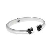 Pretty Tough Amour Heart Open Hinged Bangle