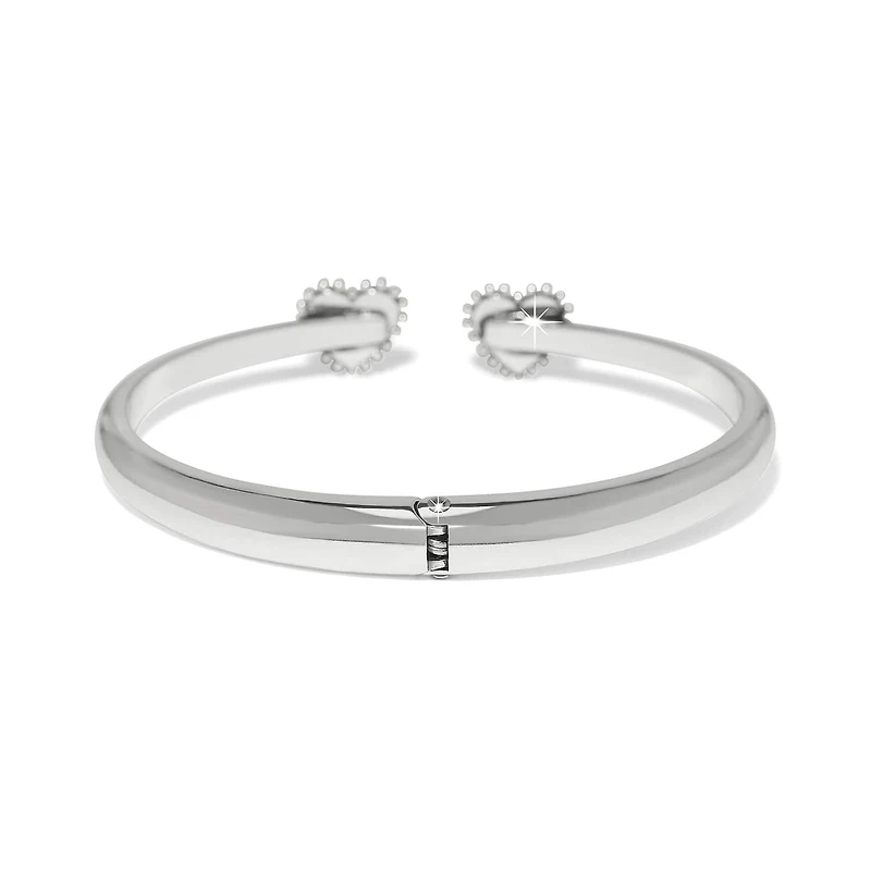 Pretty Tough Amour Heart Open Hinged Bangle