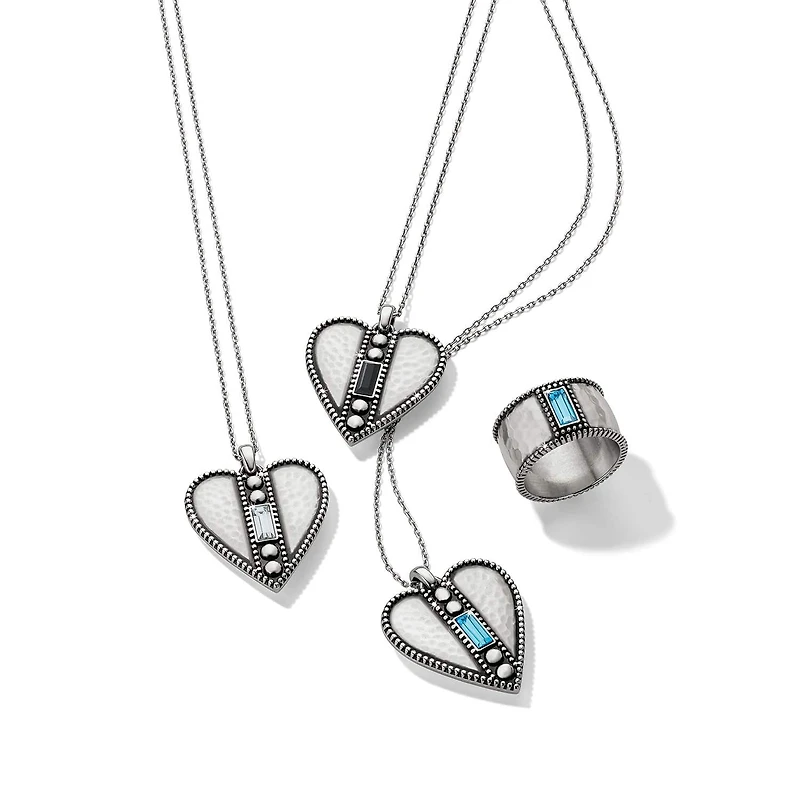 Pretty Tough Gem Heart Necklace