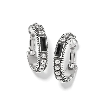 Pretty Tough Gem Hoop Earrings