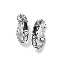 Pretty Tough Gem Hoop Earrings