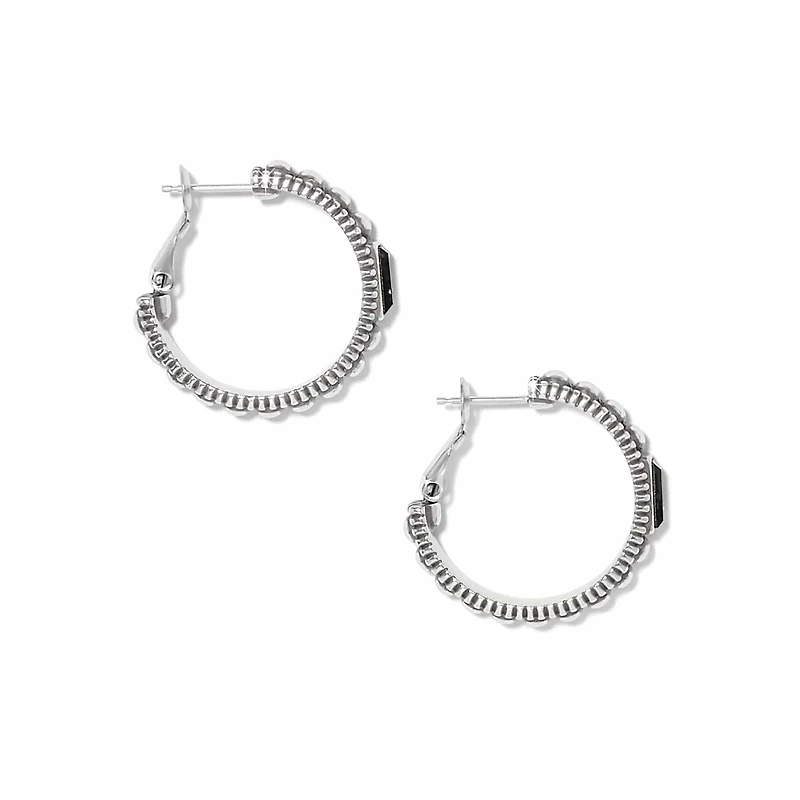 Pretty Tough Gem Hoop Earrings