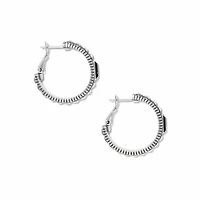 Pretty Tough Gem Hoop Earrings