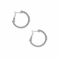 Pretty Tough Gem Hoop Earrings