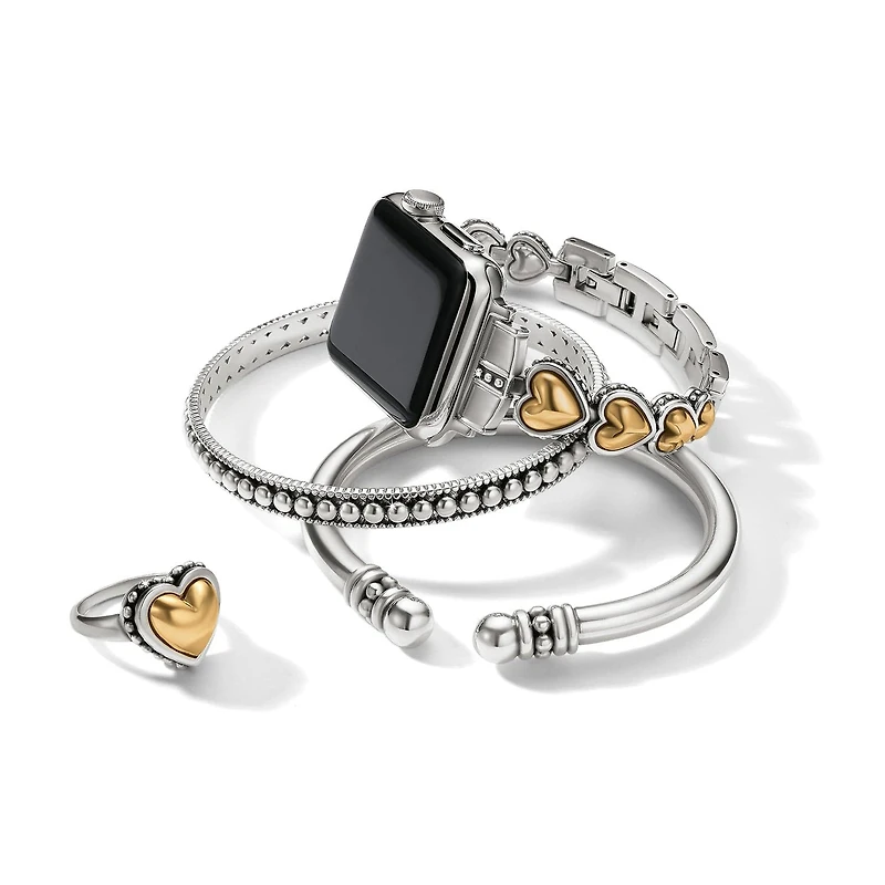 Pretty Tough Two Tone Heart Watch Band