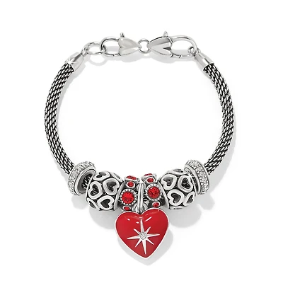 Red Heart Charm Bracelet