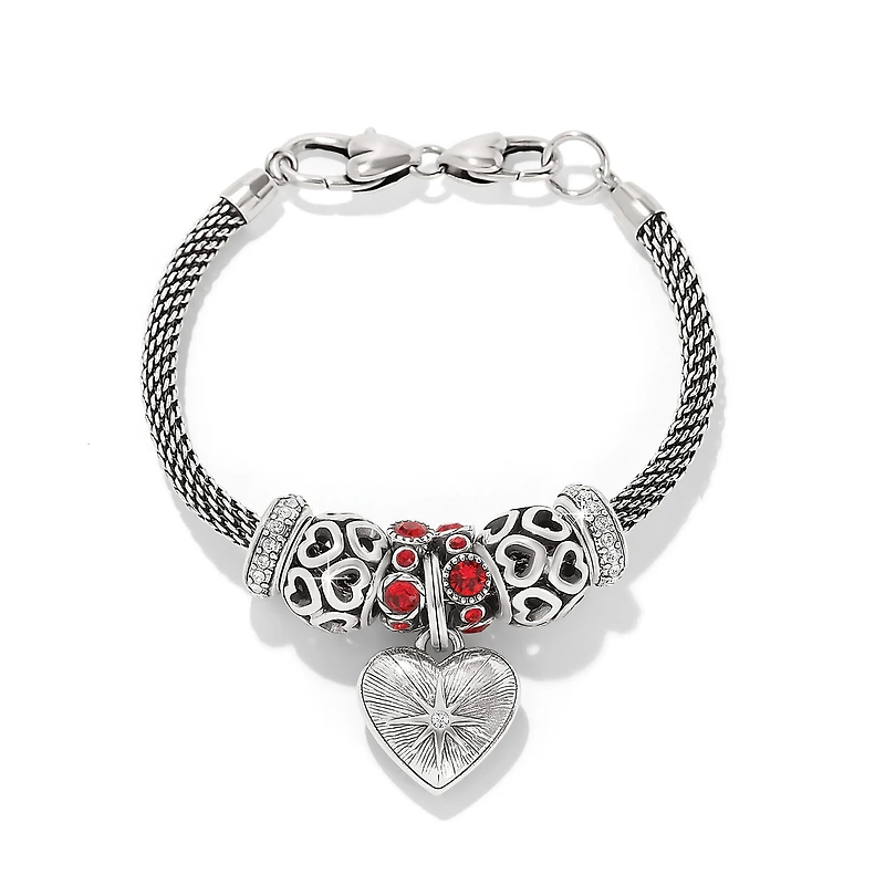Red Heart Charm Bracelet