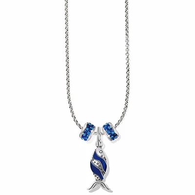 Retro Fish Charm Necklace