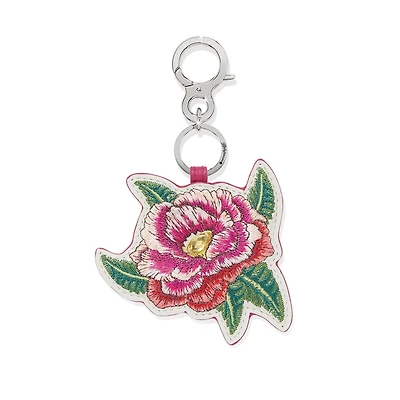 Rose Petal Embroidered Handbag Fob