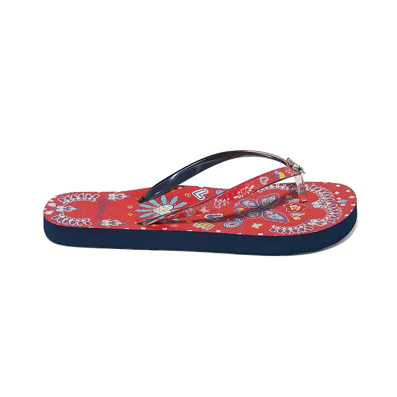 Scarf Red Flip Flops