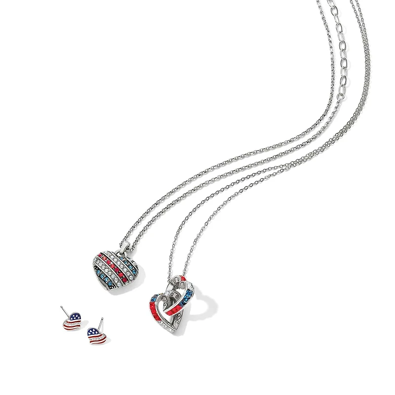 Spectrum Hearts Long Necklace
