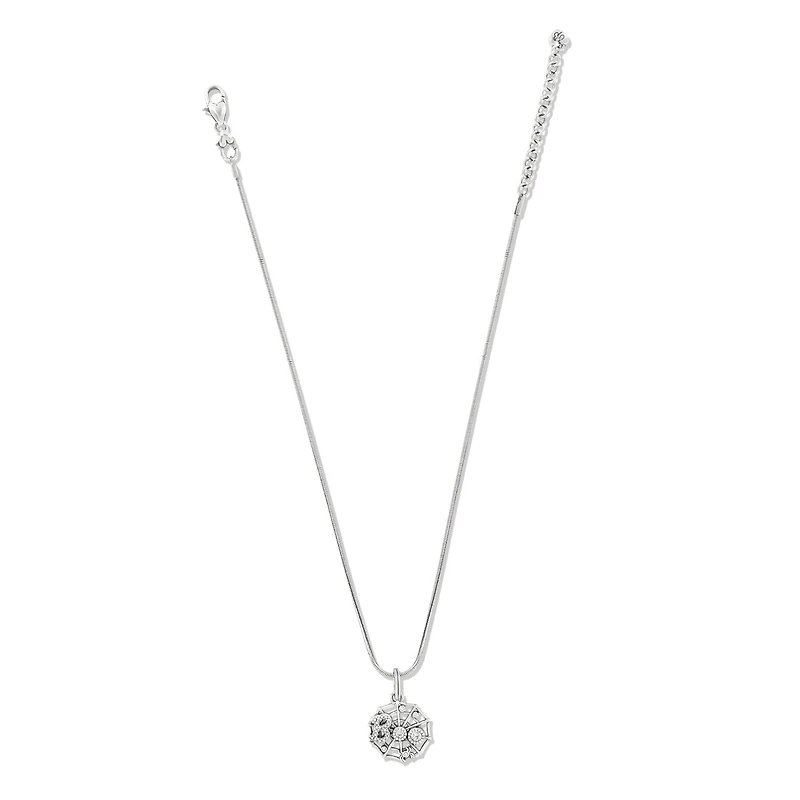 Spider Web Charm Necklace