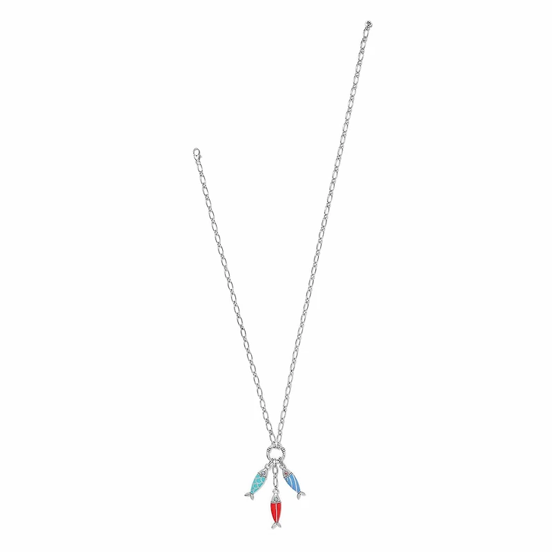 Sun & Sea Fish Trio Charm Necklace