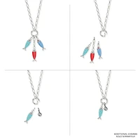 Sun & Sea Fish Trio Charm Necklace