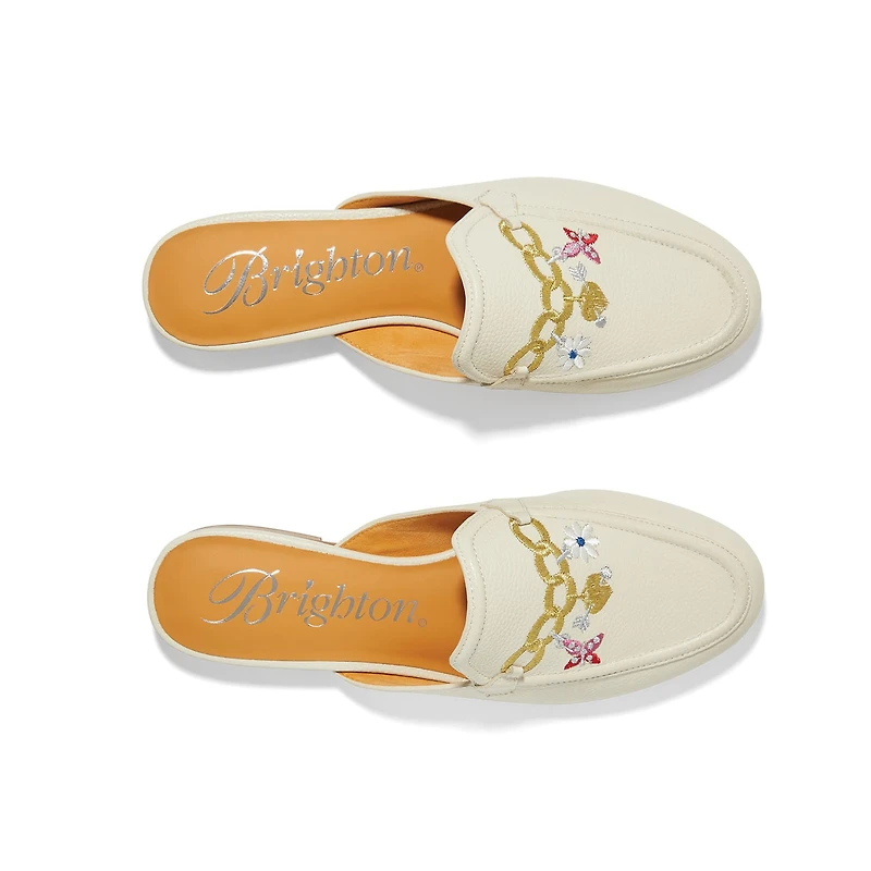 Sylvie Charm Embroidered Mules