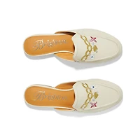 Sylvie Charm Embroidered Mules