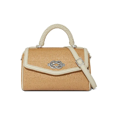 Tatum Straw Flap Satchel