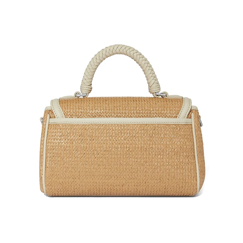 Tatum Straw Flap Satchel