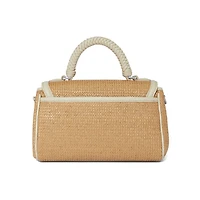 Tatum Straw Flap Satchel