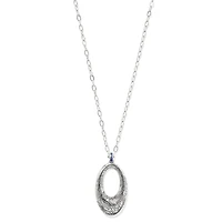 Terra Blue Hoop Necklace