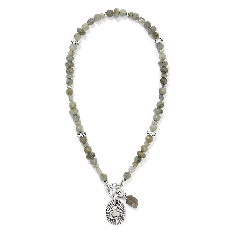 Token Charm Labradorite Necklace
