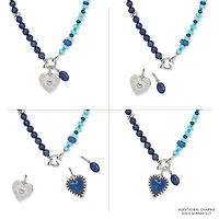 Token Charm Lapis Turquoise Necklace