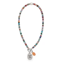 Token Charm Mix Gemstone Necklace