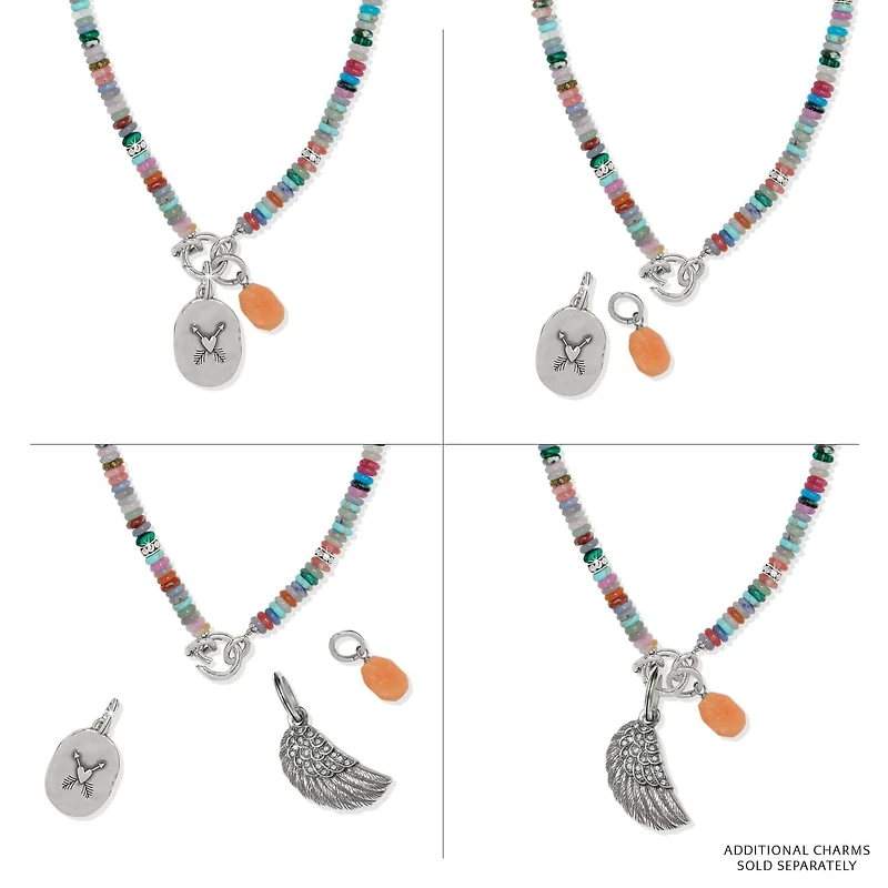 Token Charm Mix Gemstone Necklace