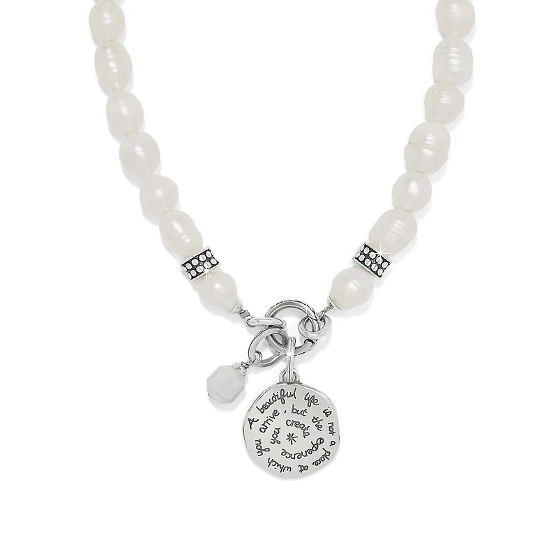 Token Charm Pearl Necklace