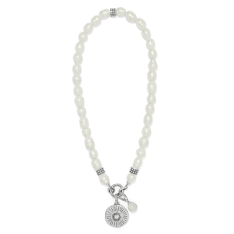 Token Charm Pearl Necklace